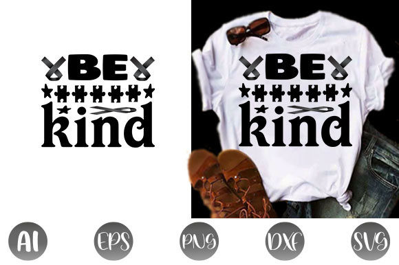 Autism Quote Design Be Kind Graphics for T-Shirt Designs