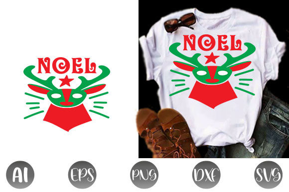 Christmas Quote Design Noel – A Versatile Graphic for T-Shirt Designs