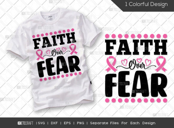 Faith Over Fear SVG Cut File for T-Shirt Designs