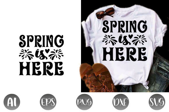 Spring Quote Design for T-Shirt Graphics and Digital Products